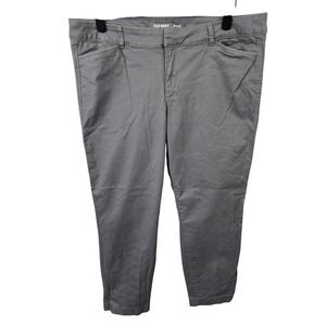 Old Navy Pixie Womens Grey Mid Rise Slim Ankle Chino Pants Size 14 Regular